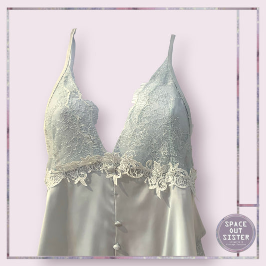 Vintage Lace & Satin Bodysuit