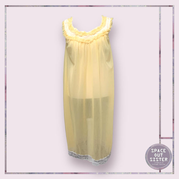 Vintage Yellow Peignoir Set