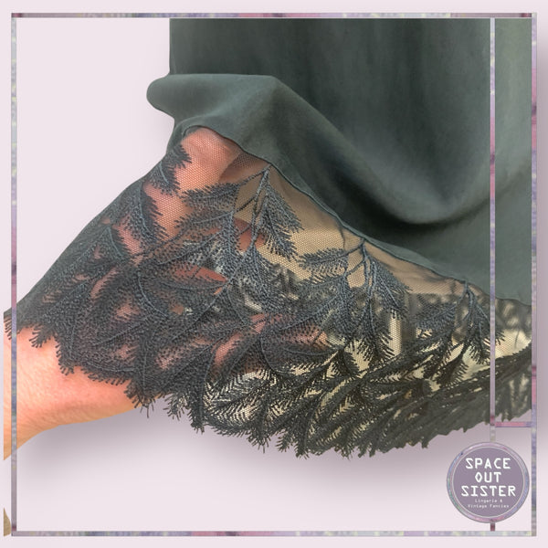 Vintage Black Silk Nightdress