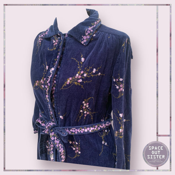 Vintage Florex Floral Trim Robe