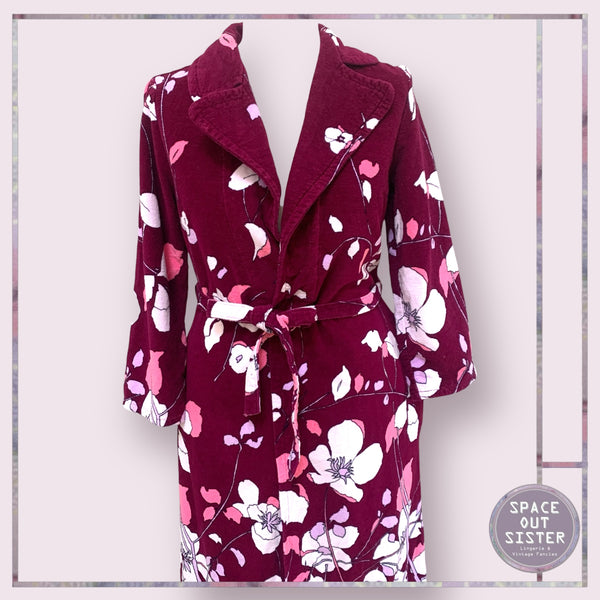 Vintage Modell Cerise Floral Robe