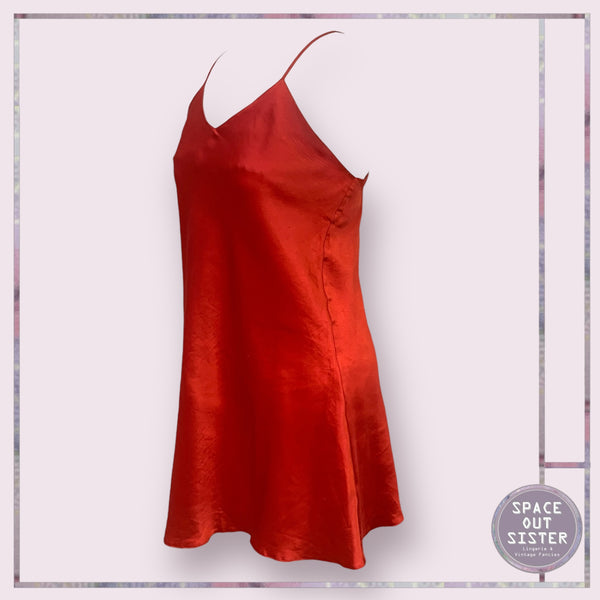 Vintage Red Berry Slip Dress