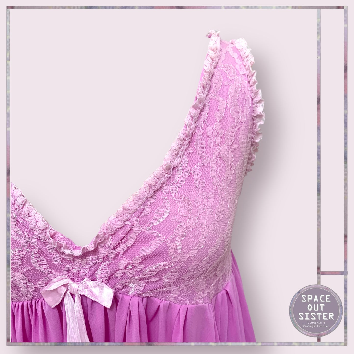 Vintage Purple Pink Nightdress