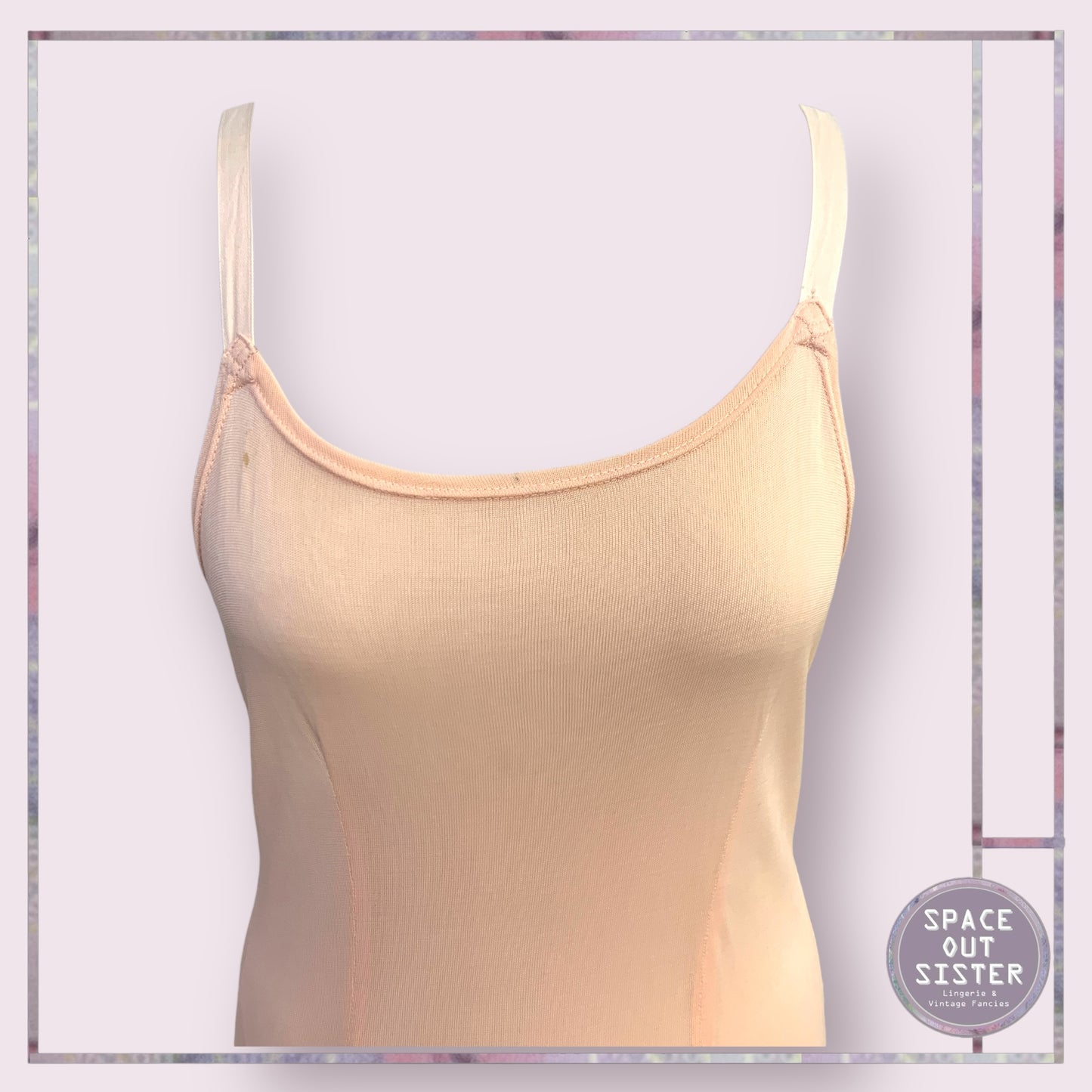 Vintage Tricot Peach Pink Slip