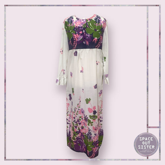 Vintage Olive Flower Nightdress