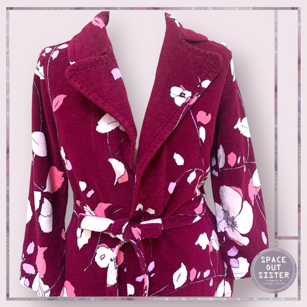 Vintage Modell Cerise Floral Robe