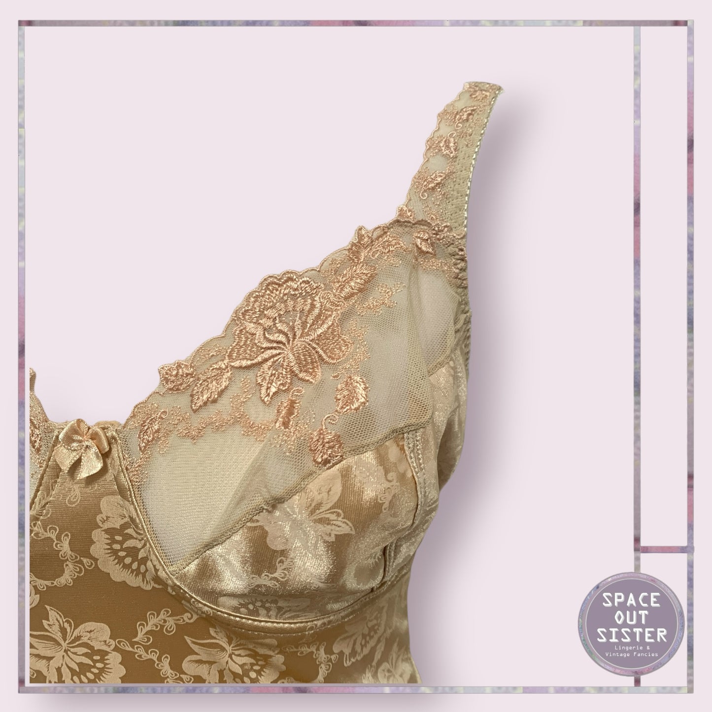 Gold Embossed Underwire Camisole