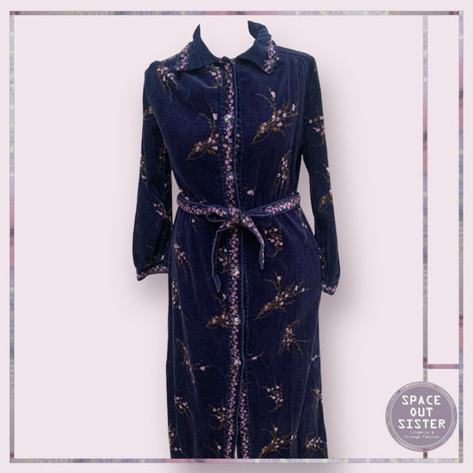 Vintage Florex Floral Trim Robe