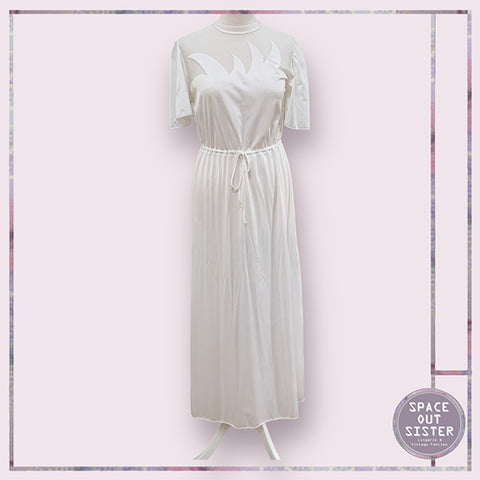 Vintage White Mesh Detail Nightdress