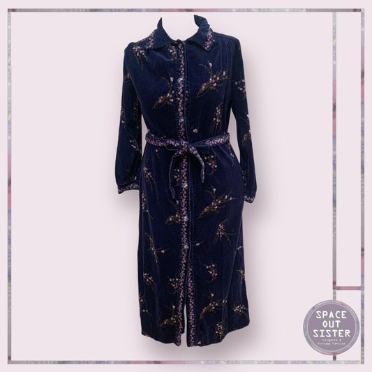 Vintage Florex Floral Trim Robe