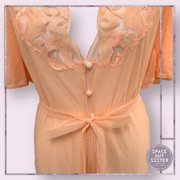 Vintage Tangerine Peach Robe
