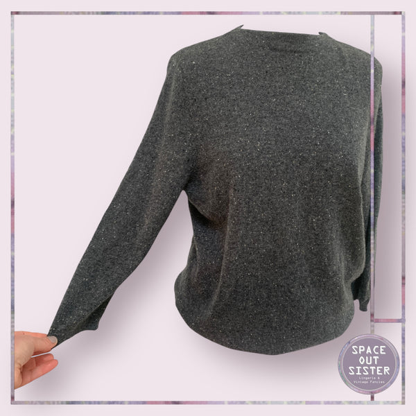 Pre-Loved Grey Fleck Cashmere Jumper