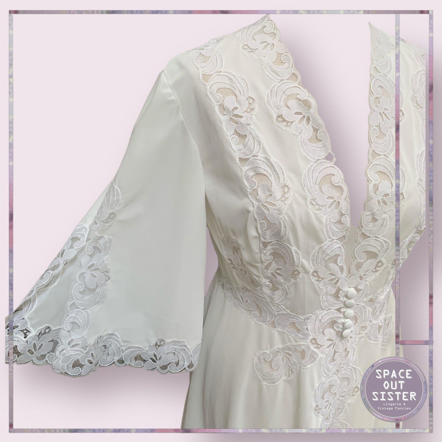 Vintage Short White Negligee
