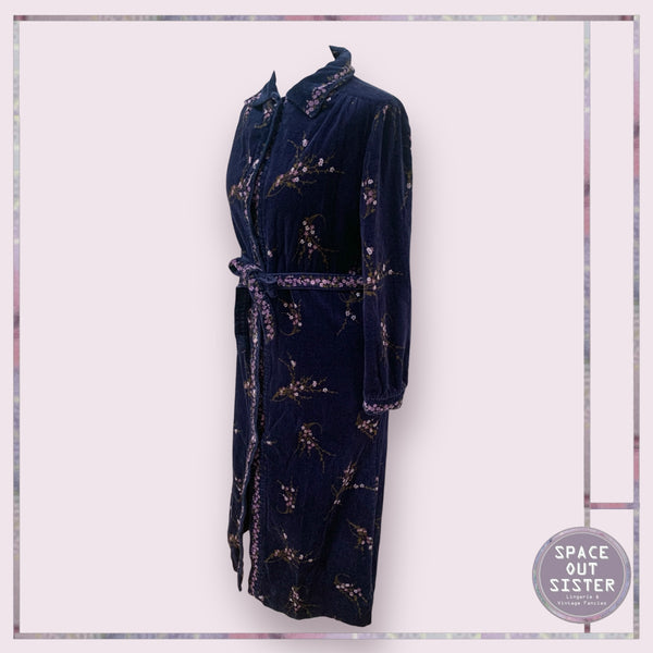 Vintage Florex Floral Trim Robe
