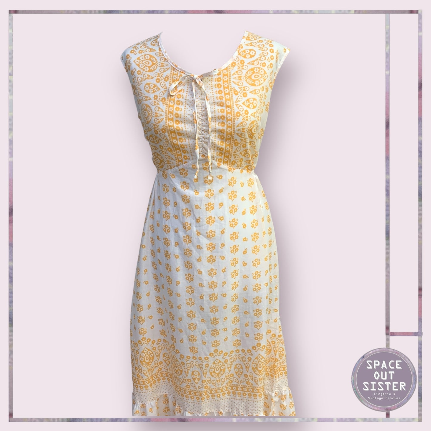 Vintage Orange Floral Nightdress