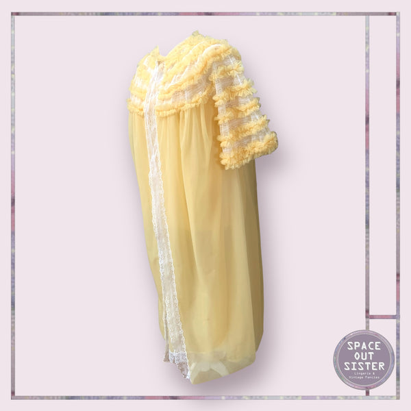 Vintage Yellow Peignoir Set