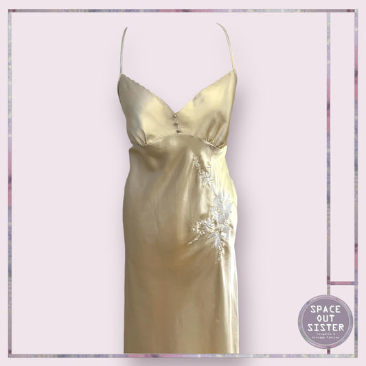 Vintage Golden Slip Dress