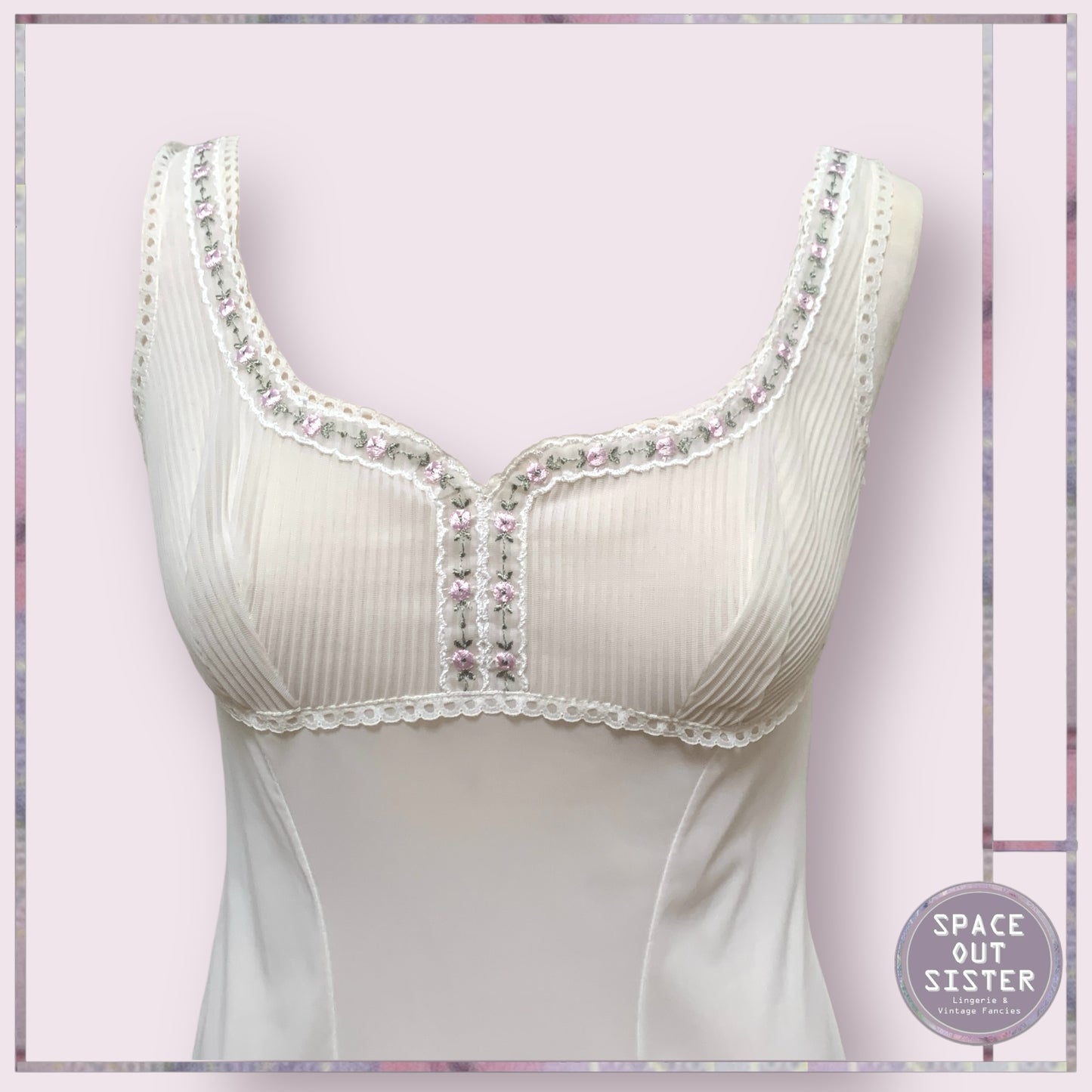 Vintage Flower Trim Slip