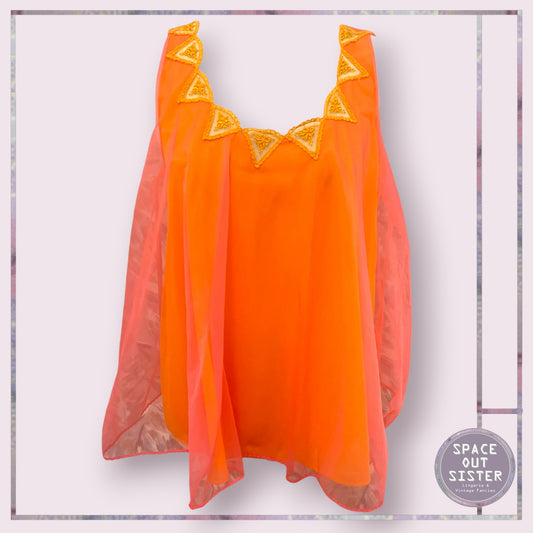 Vintage Neon Orange & Pink Babydoll Bust 36”