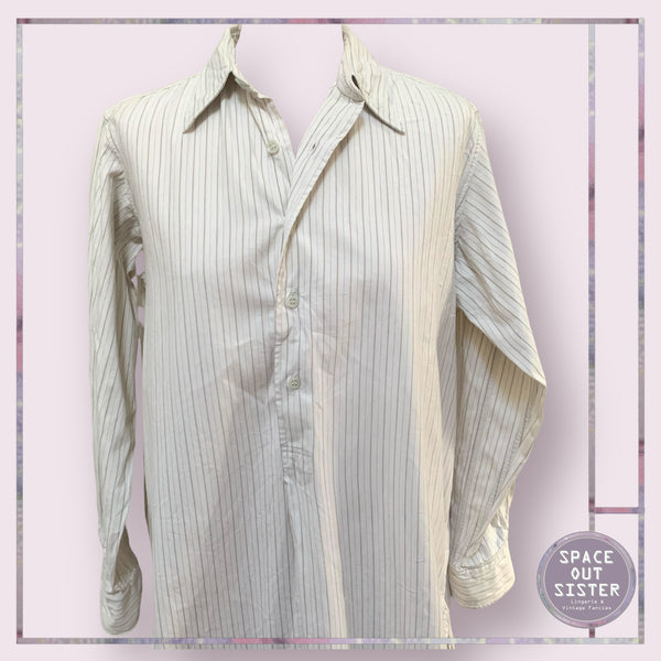 Vintage Cotton Striped Nightshirt