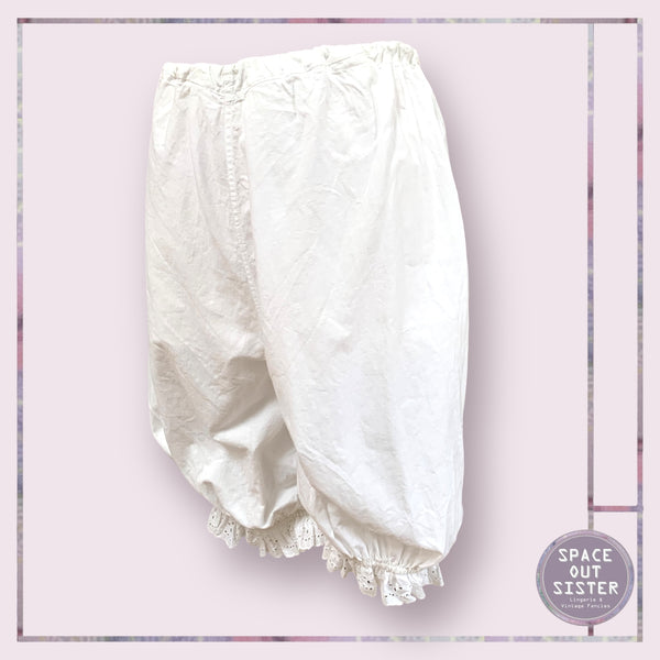 Antique White Cotton Bloomers