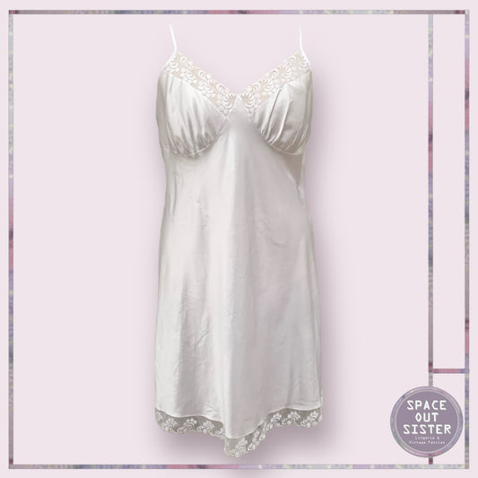 Vintage Snowdrop White Slip Dress