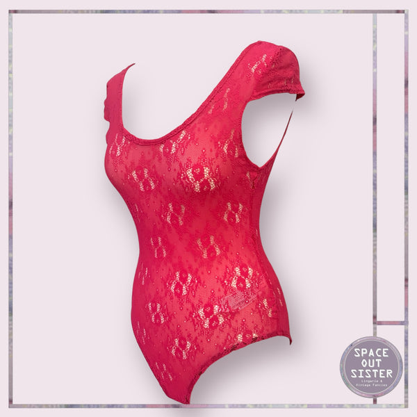 Soft Lace Cerise Bodysuit