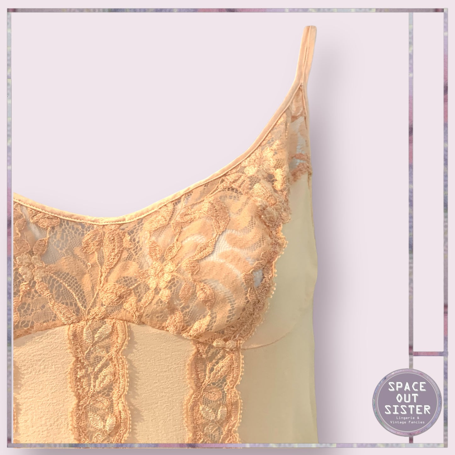 Lá Perla Silk Peach Mini Nightdress