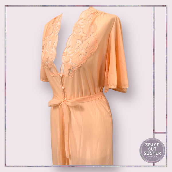 Vintage Tangerine Peach Robe