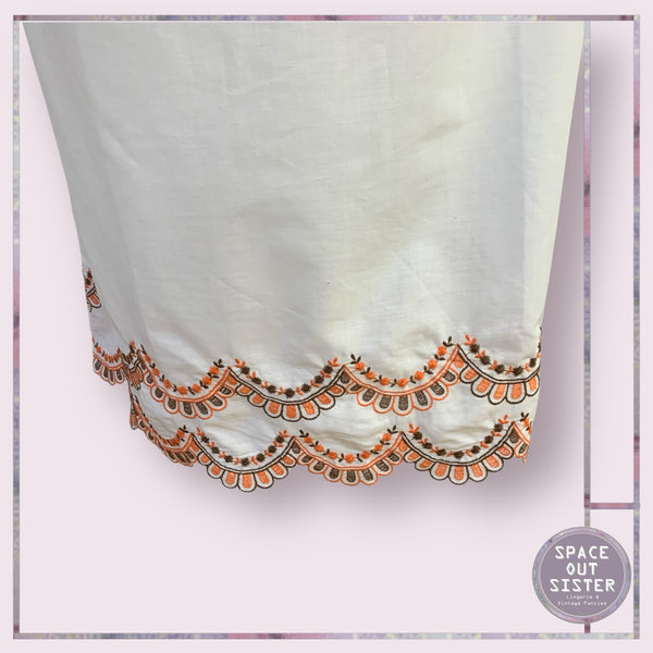 Vintage Scallop White Nightdress