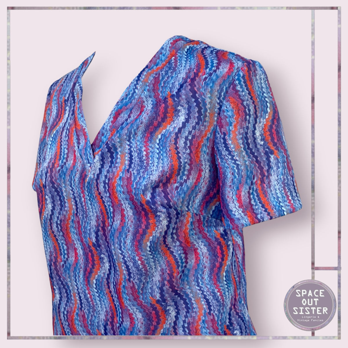 Vintage Blue & Red Top Bust 36"