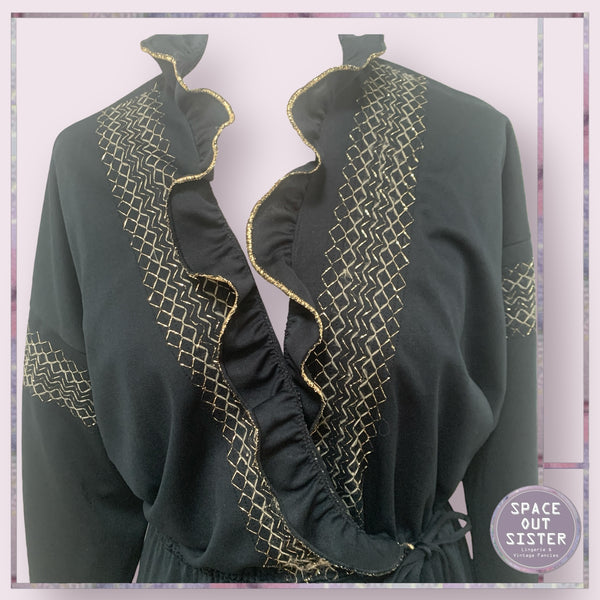 Vintage Gold Smocked Robe