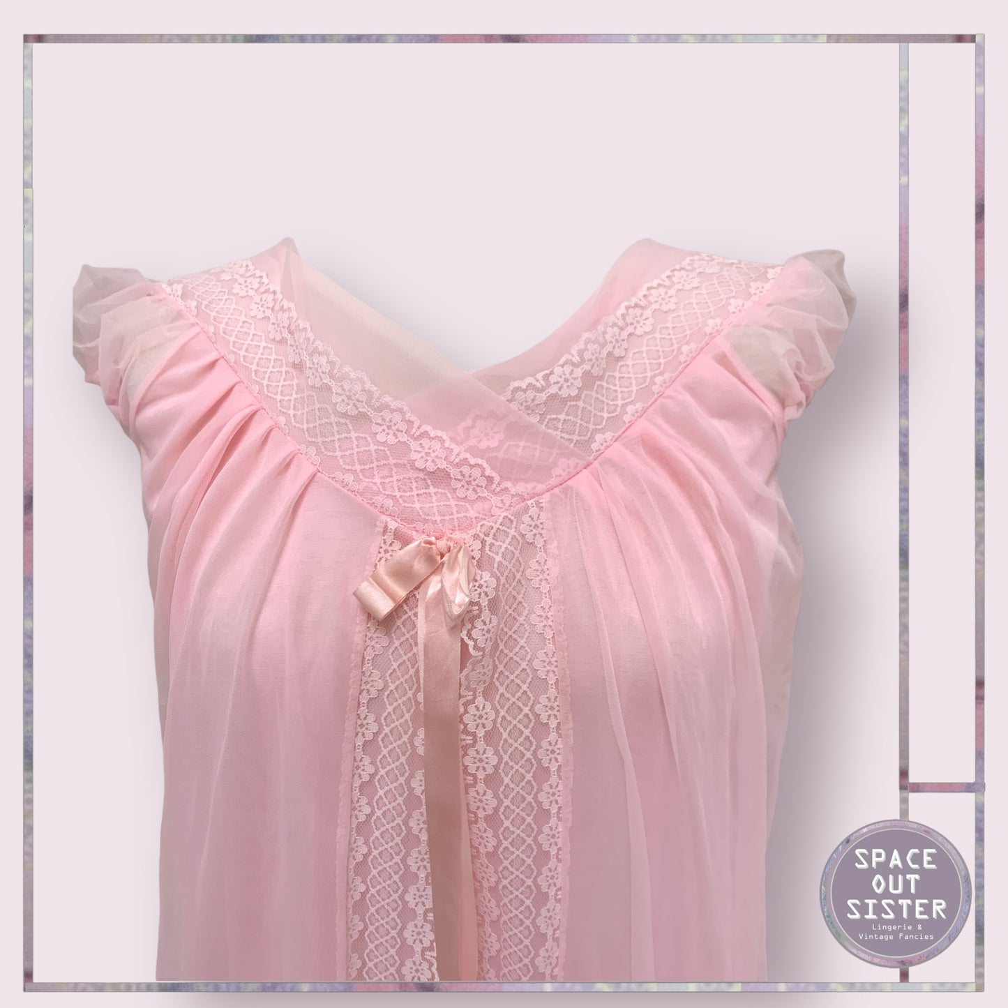Vintage Petal Layer Pink Nightdress