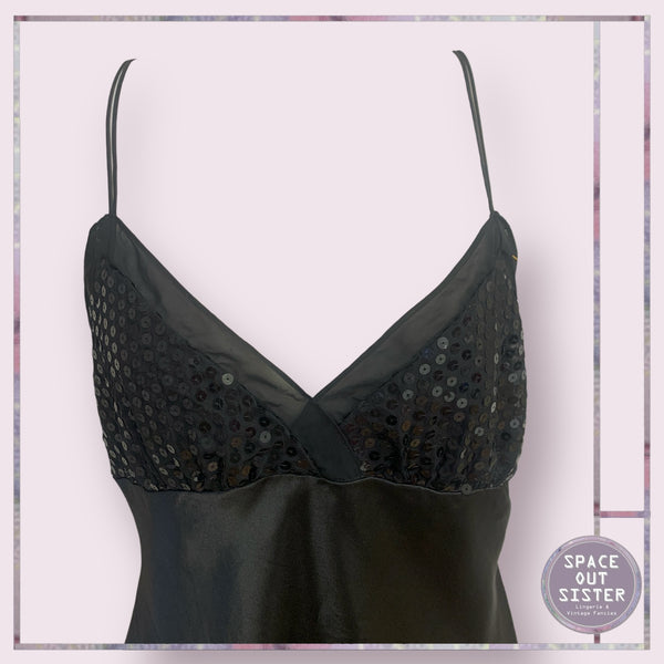 Vintage Enchanting Sequin Slip Dress