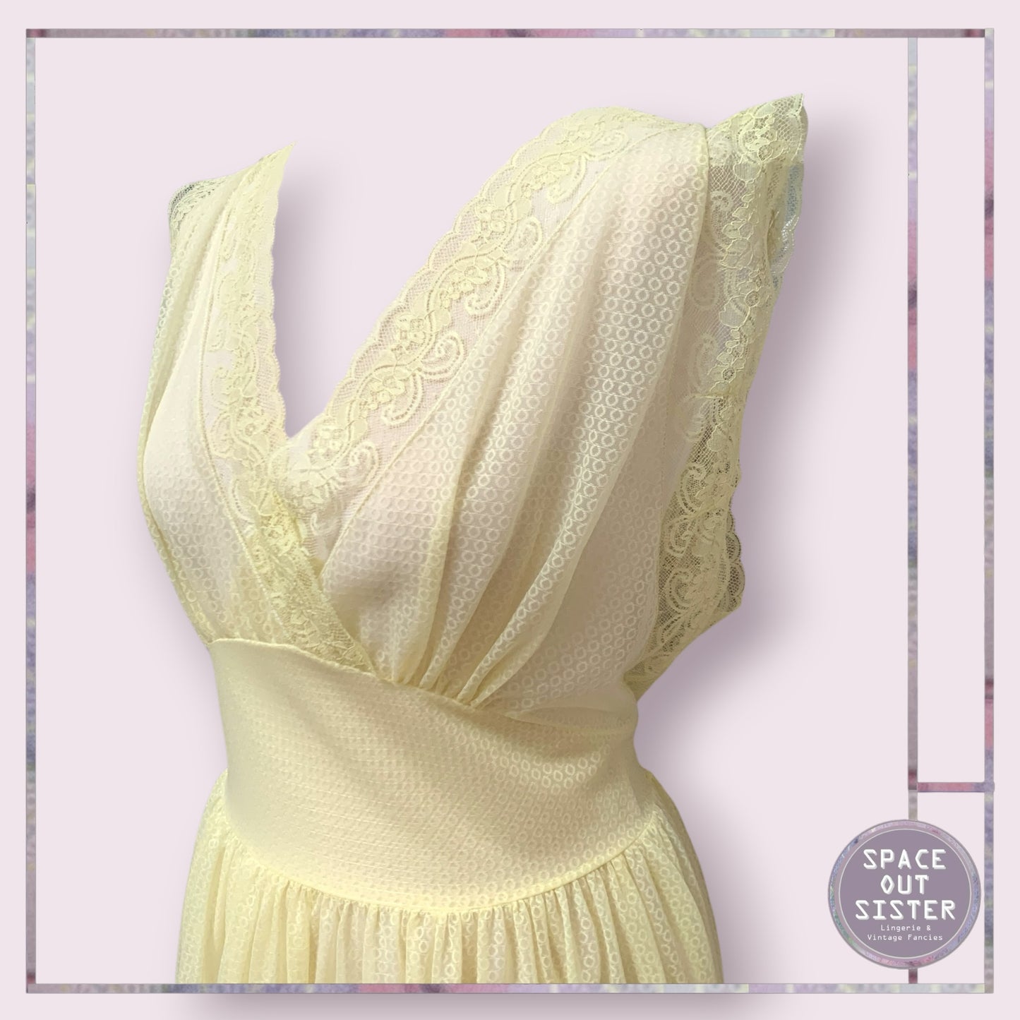 Vintage Lemon Sherbet Sheer Nightdress