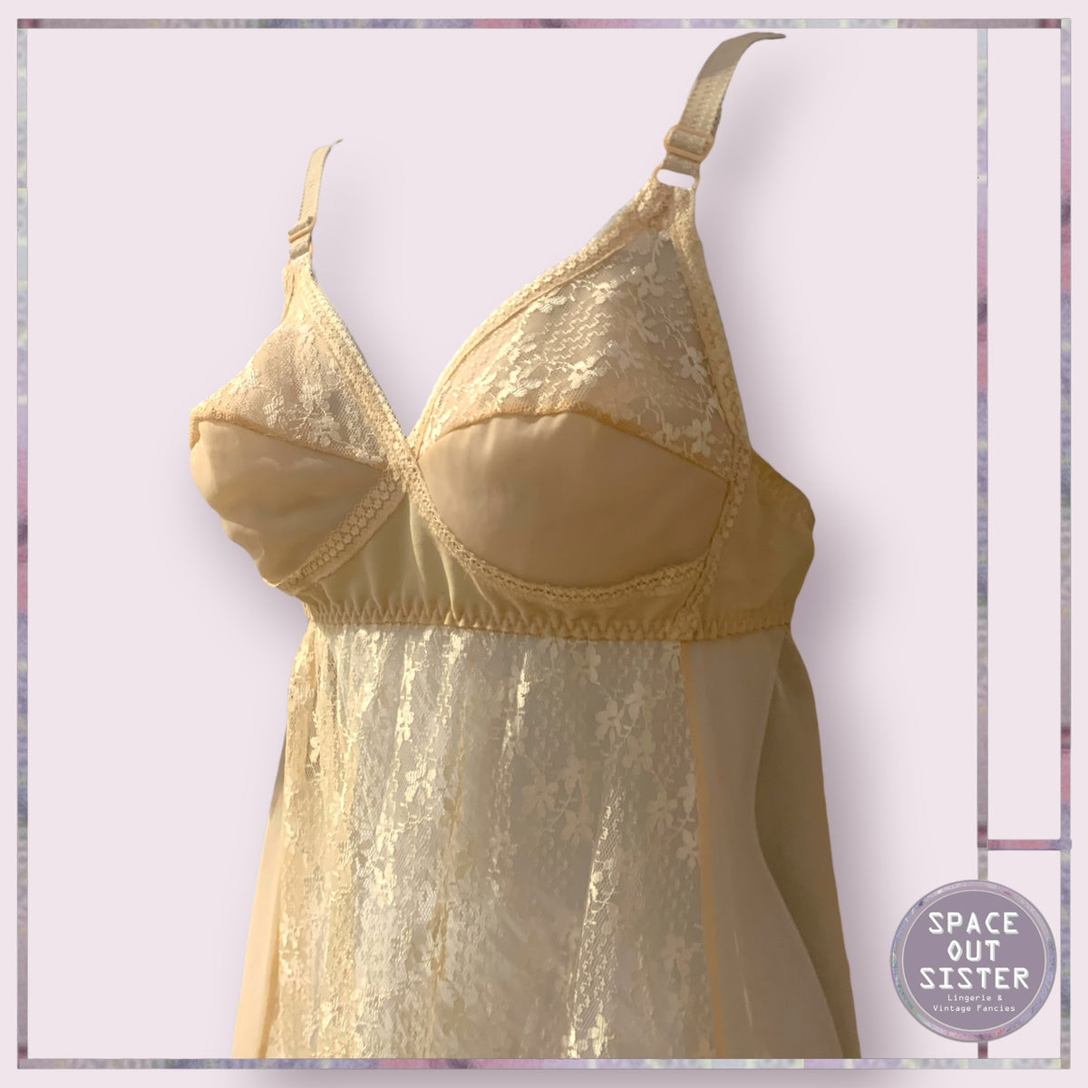 Vintage Fitted Caramel Slip