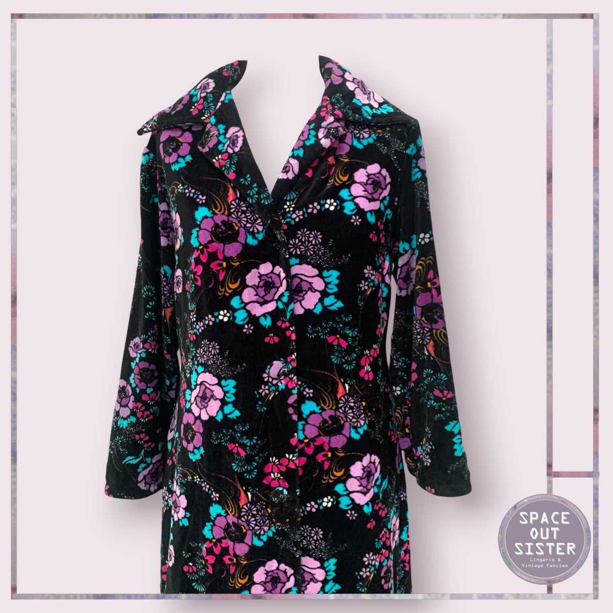 Vintage Cotton Lilac Bloom Robe