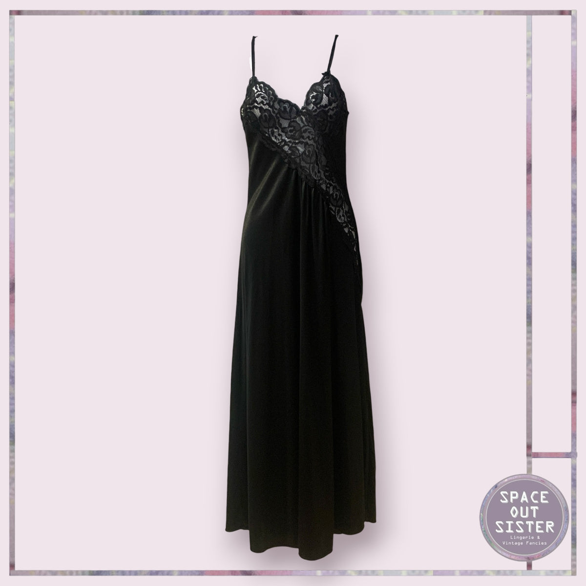 Vintage Lace Insert Full Length Nightdress
