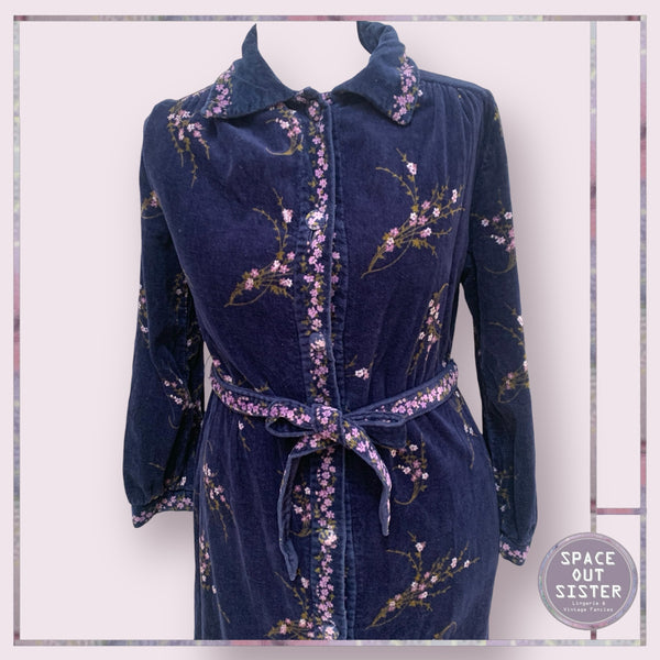 Vintage Florex Floral Trim Robe