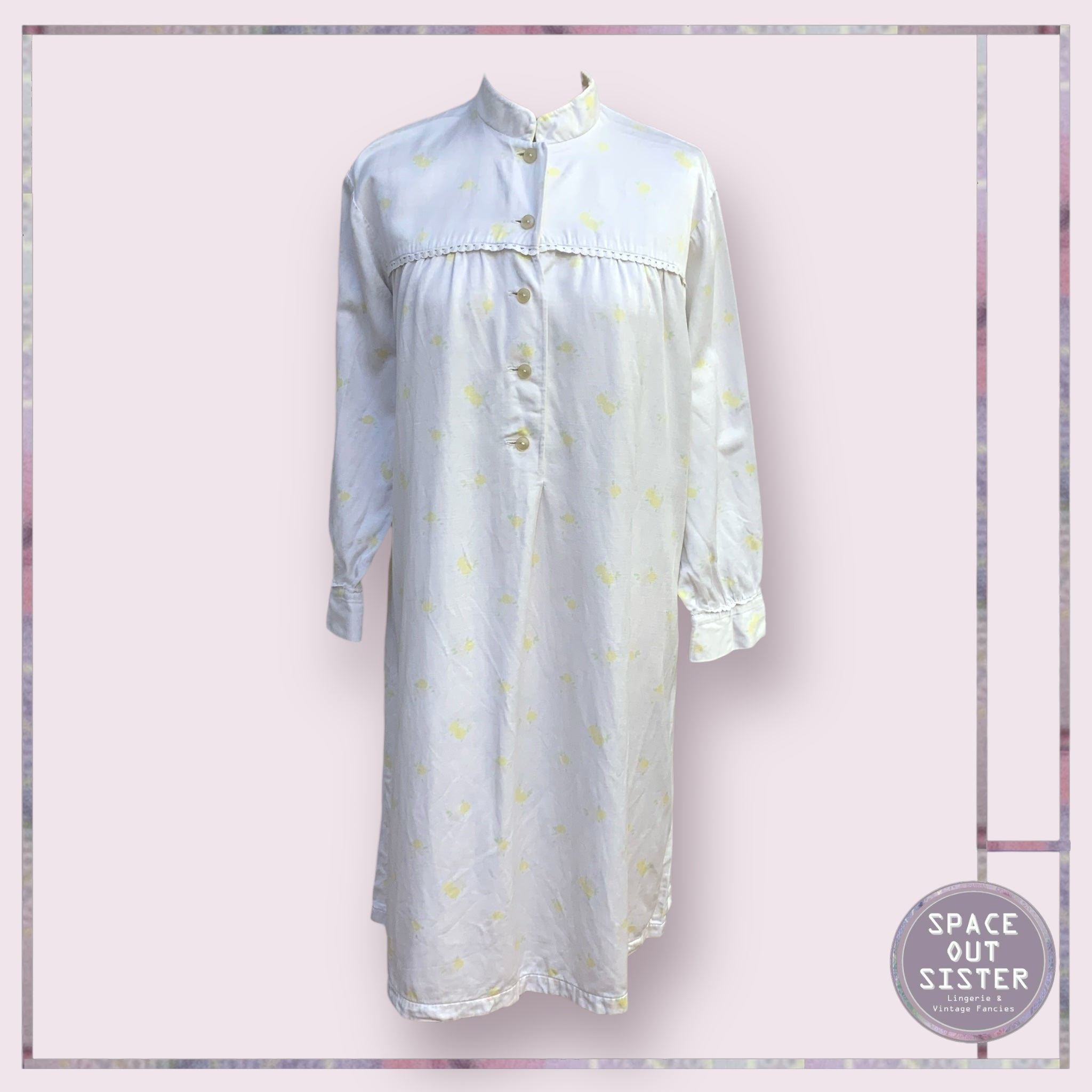 Vintage Lemon Rose Nightdress