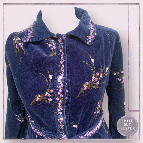 Vintage Florex Floral Trim Robe
