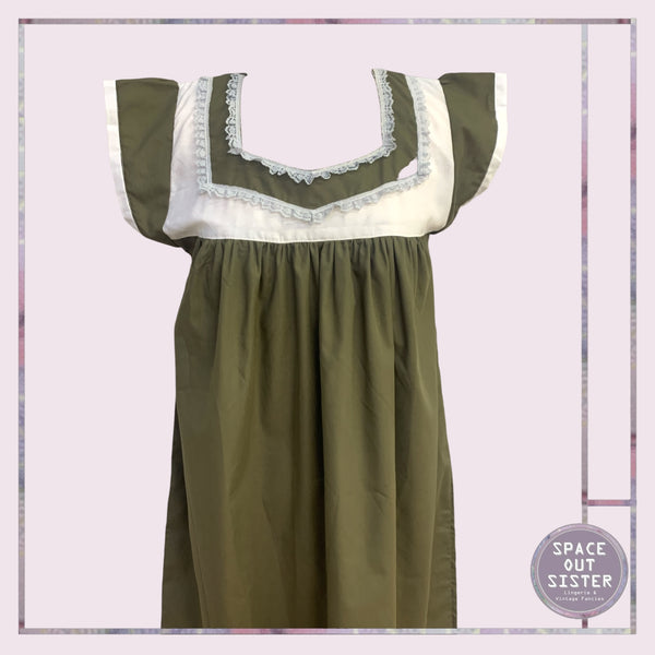 Vintage Olive Cotton Nightdress