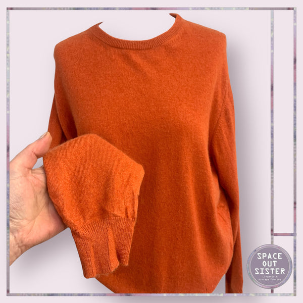 Pre-Loved Orange Just Cashmere Jumper