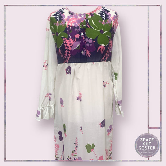 Vintage Olive Flower Nightdress