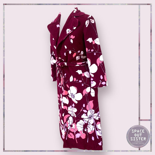 Vintage Modell Cerise Floral Robe