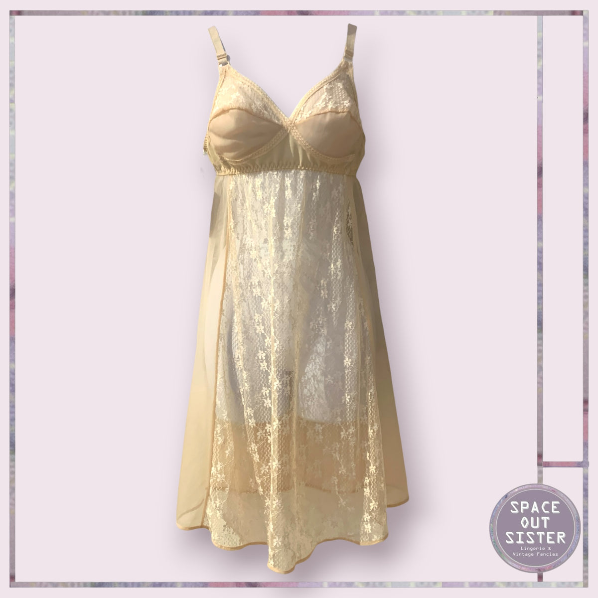 Vintage Fitted Caramel Slip