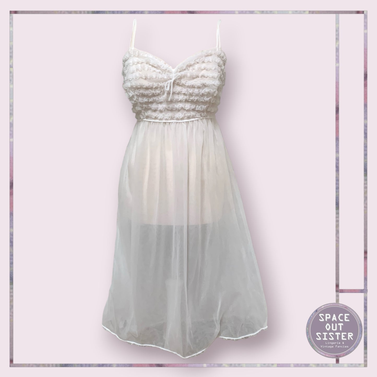 Vintage White Ruffle Nightdress