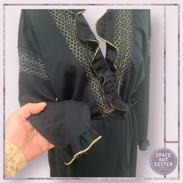 Vintage Gold Smocked Robe