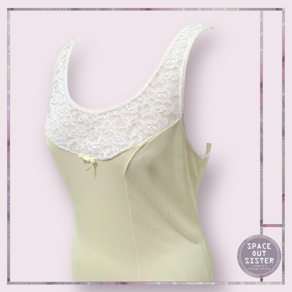 Vintage Lemon & Lace Slip