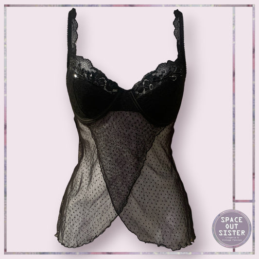 Vintage Sequin Tulle Petal Camisole